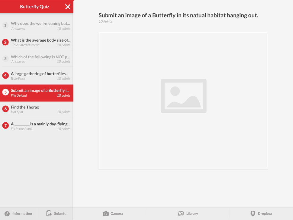 mobile learn ipad tests file upload
