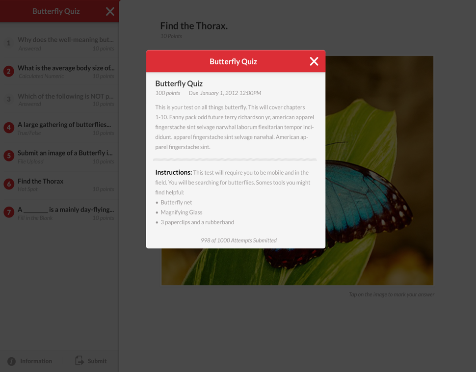 mobile learn ipad tests info