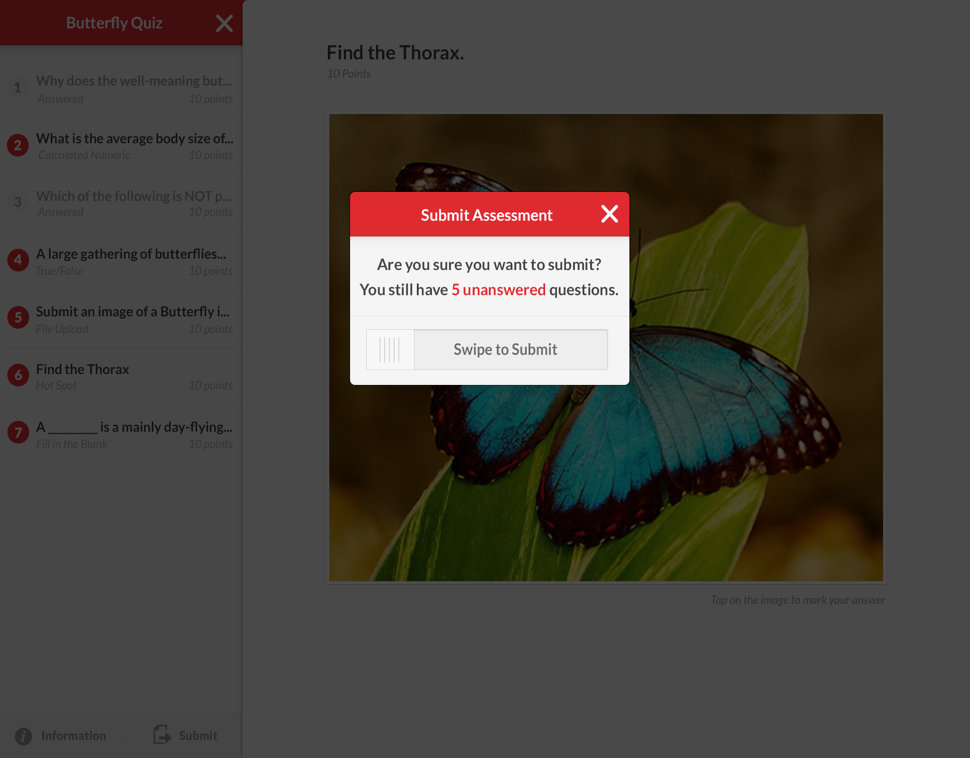 mobile learn ipad submit test