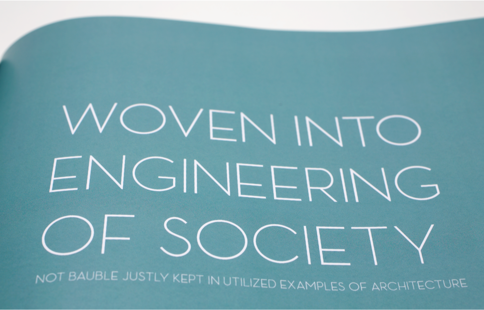 moderica book page characters: woven into engineering of society